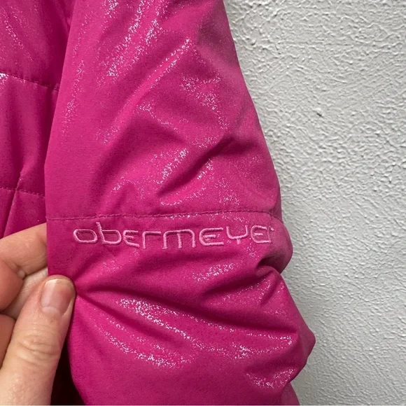 Obermeyer pink sparkle snow jacket